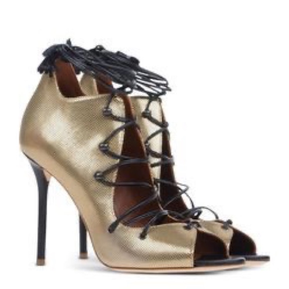 Malone Souliers Savannah Gold Heels